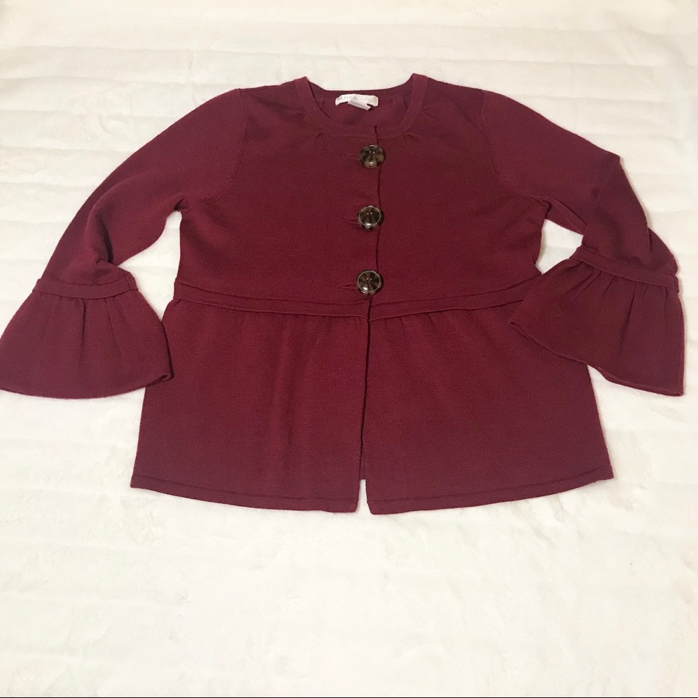 3/20 design history cardigan blouse